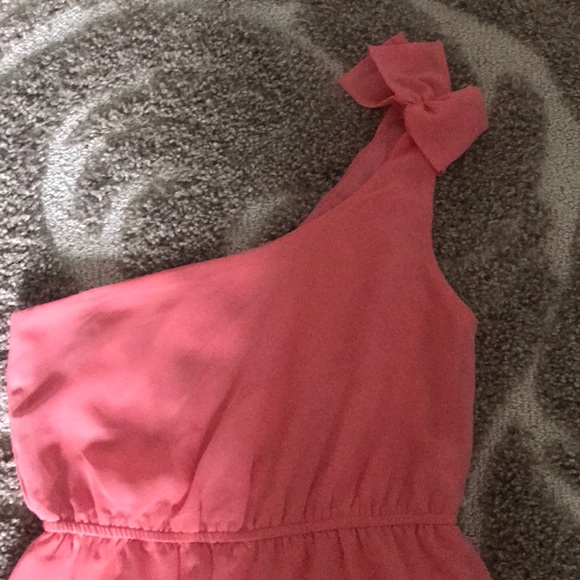 Vanity peach detail one shoulder dress - Picture 3 of 6